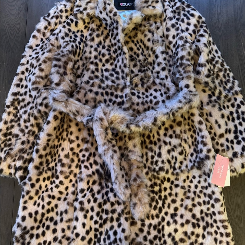 XOXO Genuine Rabbit Fur. Size XL Soft luxurious.